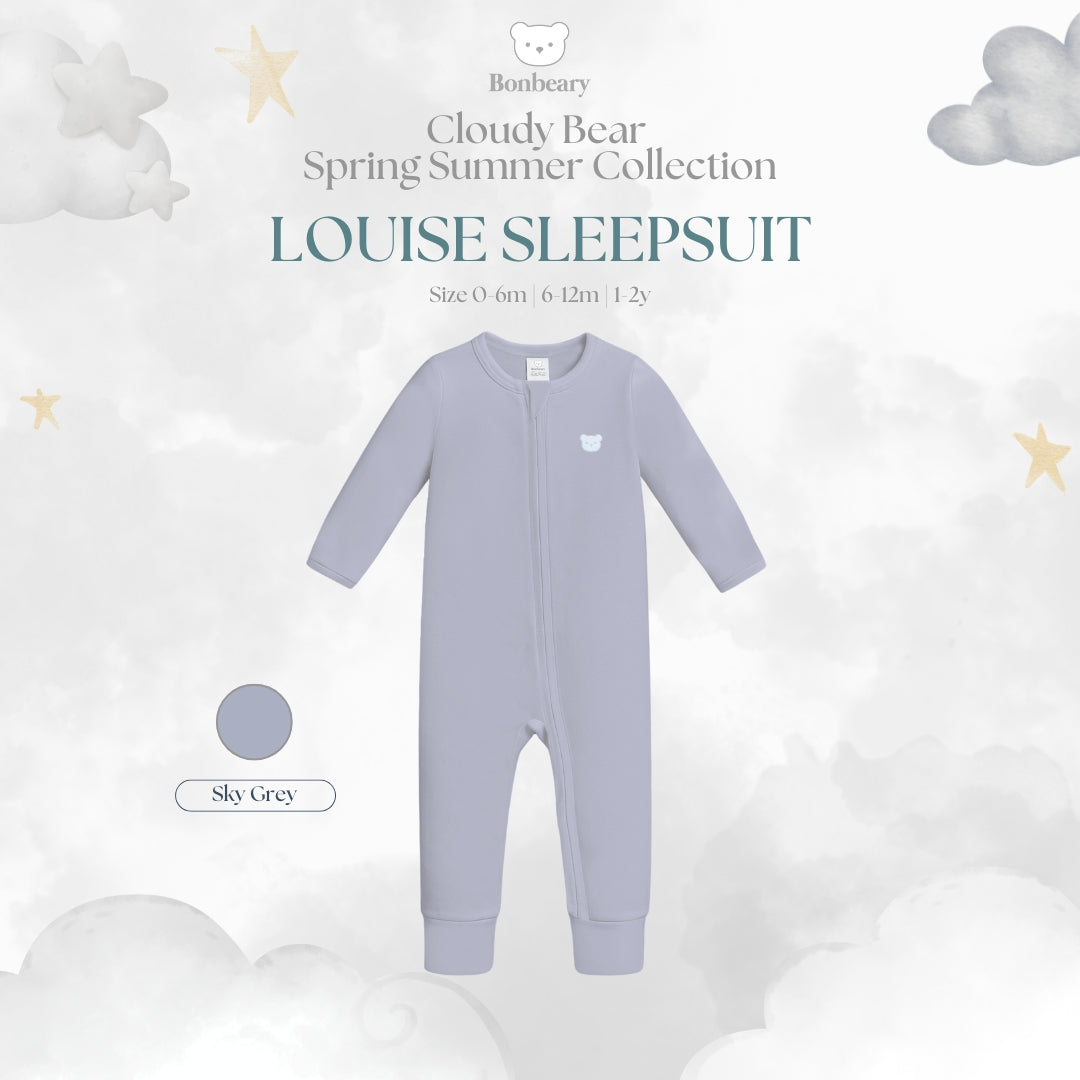 BONBEARY Louise Bamboo Cotton Sleepsuit 0-3y ( Sleepsuit Pajamas/ Baby Sleepwear)
