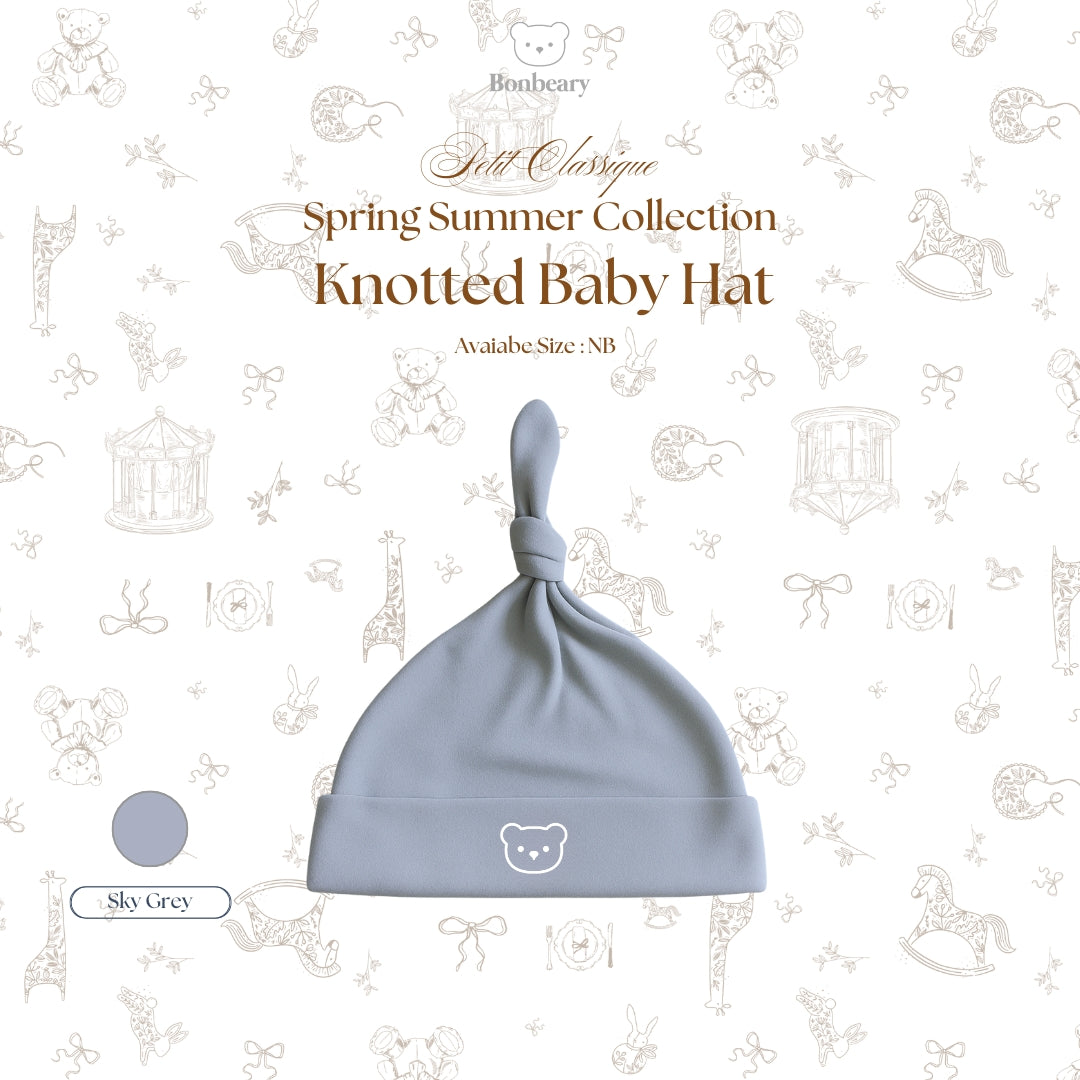 BONBEARY Bamboo Cotton Knotted Baby Hat Newborn