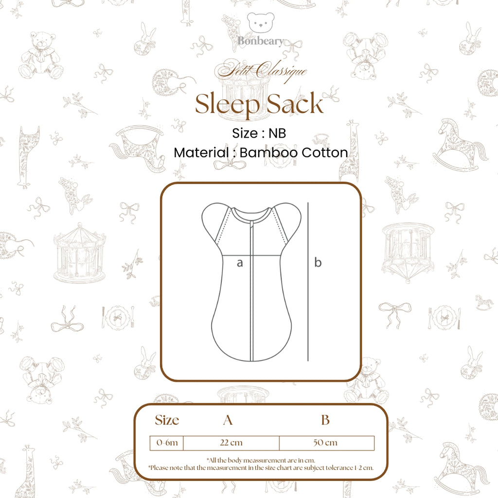BONBEARY Bamboo Cotton Sleep Sack Newborn Toddler/ 0-3 years Instant Baby Swaddle/ Sleeping Sack/ Sleep Walker