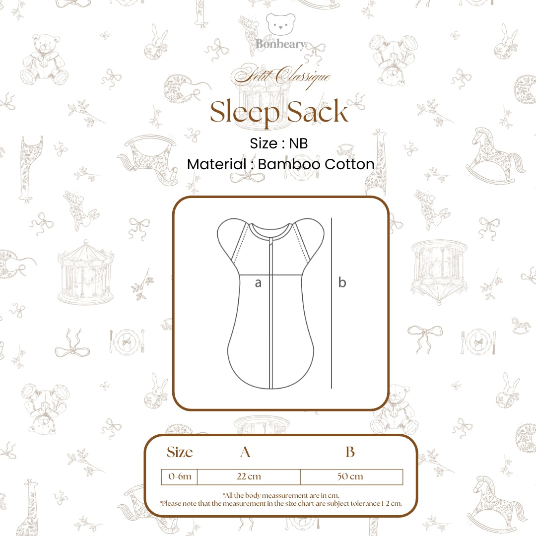 BONBEARY Bamboo Cotton Sleep Sack Newborn Toddler/ 0-3 years Instant Baby Swaddle/ Sleeping Sack/ Sleep Walker