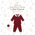 Blair Collar Pyjamas Two-Tone in Royal Maroon