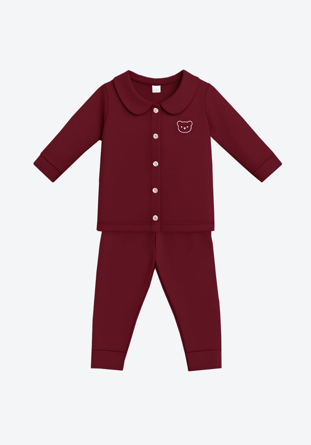 Blair Collar Pyjamas in Royal Maroon
