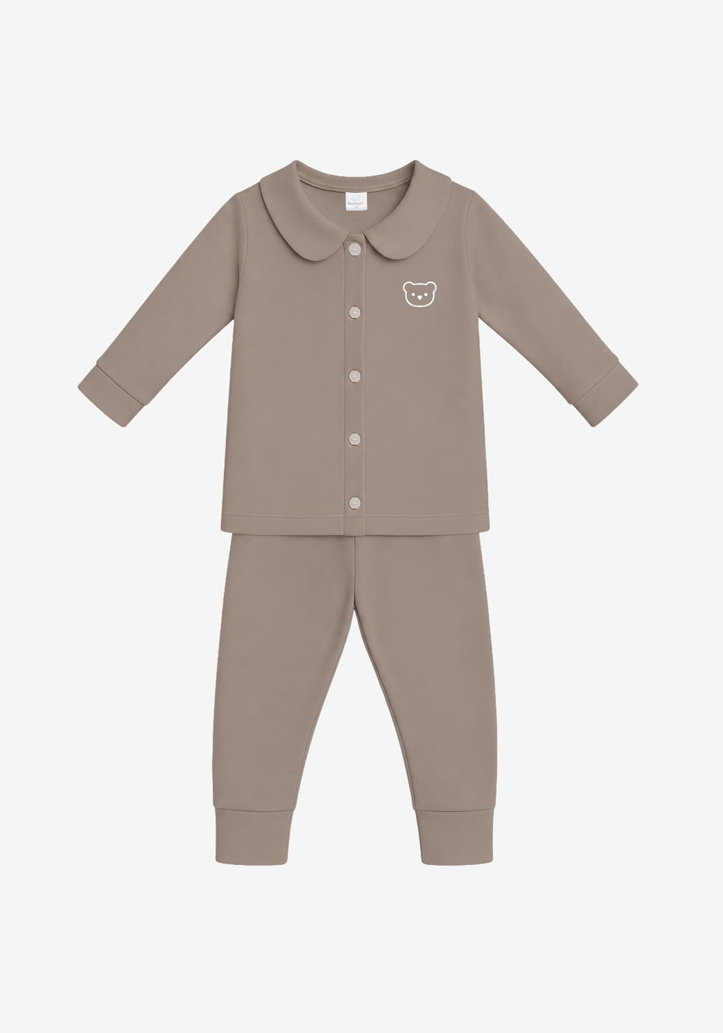 Blair Collar Pyjamas in Taupe