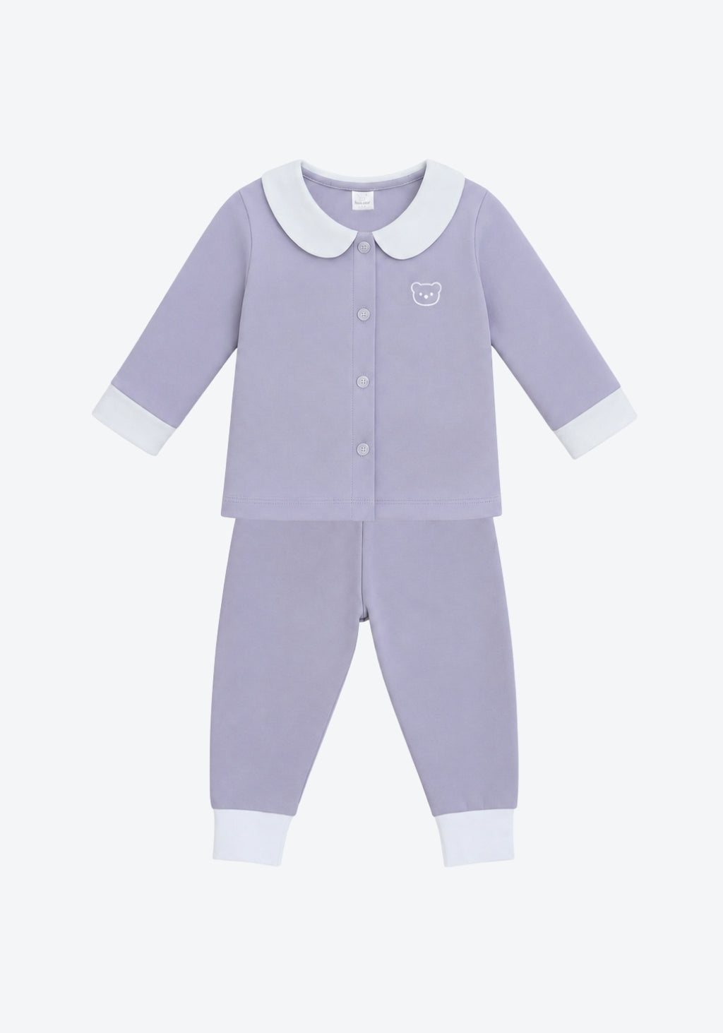 Blair Collar Pyjamas Two-Tone in Sky Grey