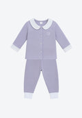 Blair Collar Pyjamas Two-Tone in Sky Grey