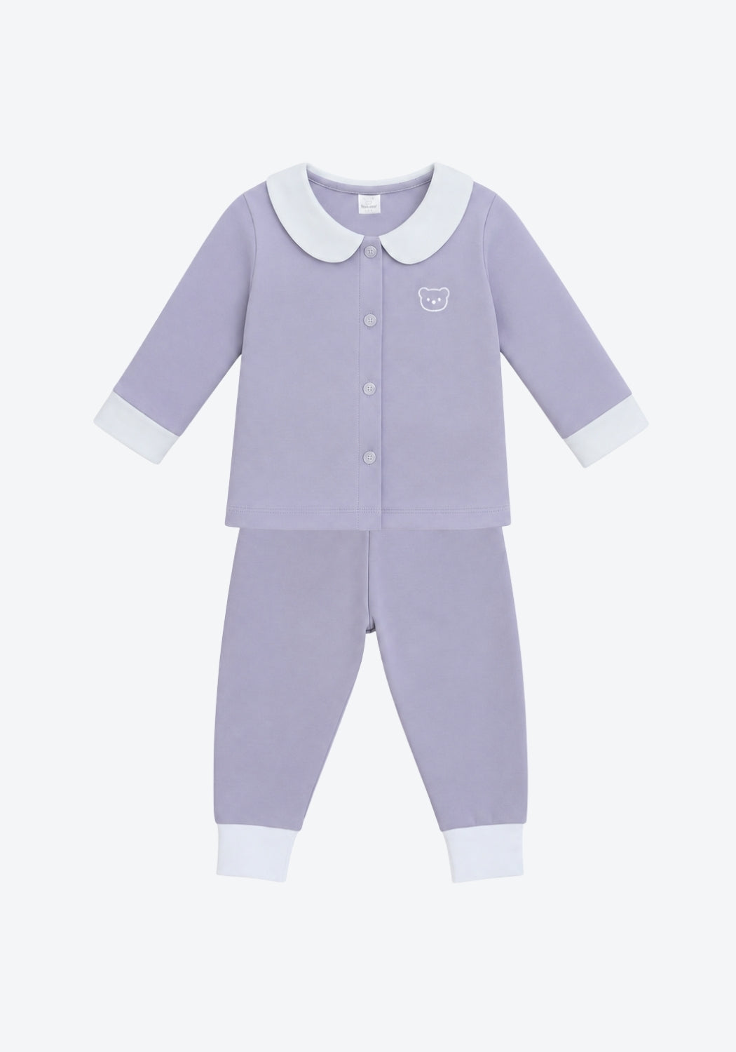 Blair Collar Pyjamas Two-Tone in Sky Grey