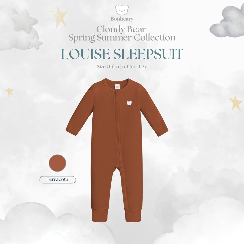 BONBEARY Louise Bamboo Cotton Sleepsuit 0-3y ( Sleepsuit Pajamas/ Baby Sleepwear)