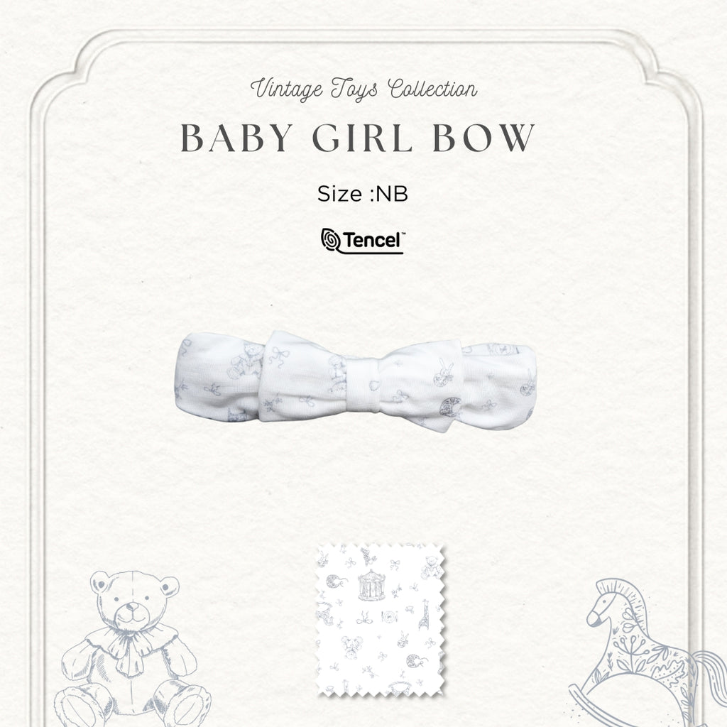 Bonbeary - Girl Bow TENCEL™  - Newborn Baby Ribbon Headband