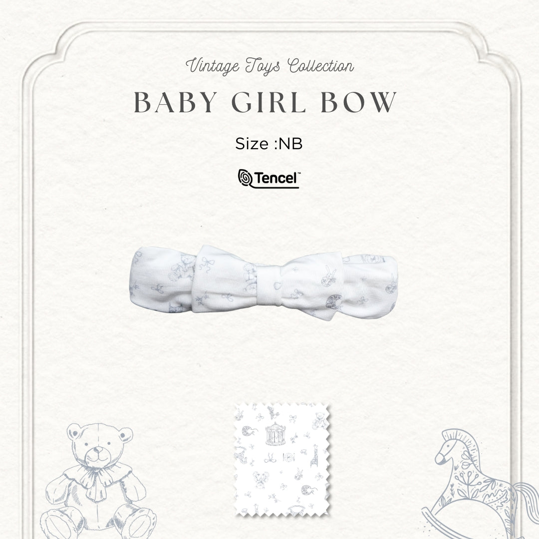 Bonbeary - Girl Bow TENCEL™  - Newborn Baby Ribbon Headband