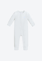 Bonbeary Louise Bamboo Cotton Baby Sleepsuit in White (0–2 Years)