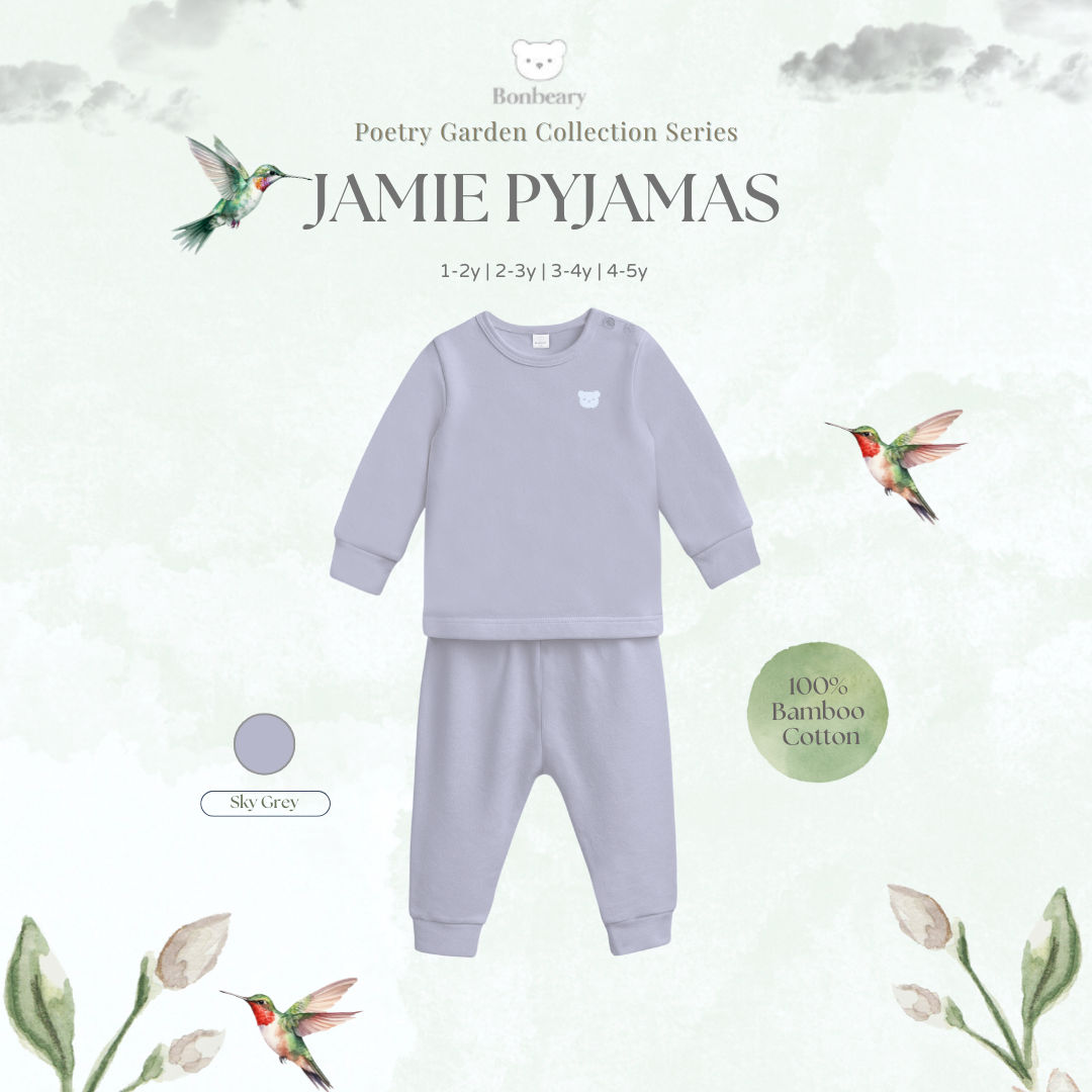 BONBEARY Jamie Pyjamas Bamboo Set 1-5yrs (Children's Pajamas Children's Sleepwear/ Children's Sleepwear Set)