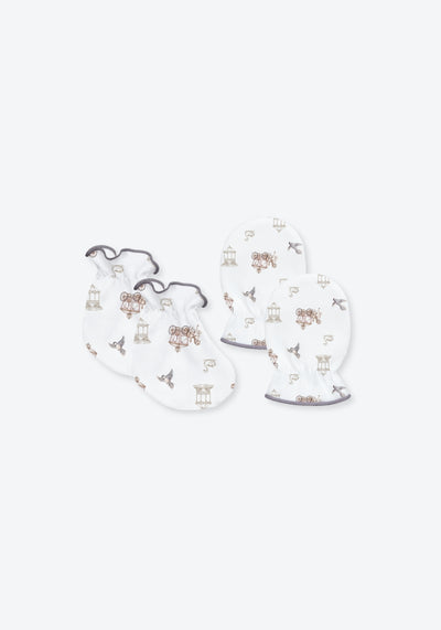 TENCEL™ Mittens Booties in Château Enchanté