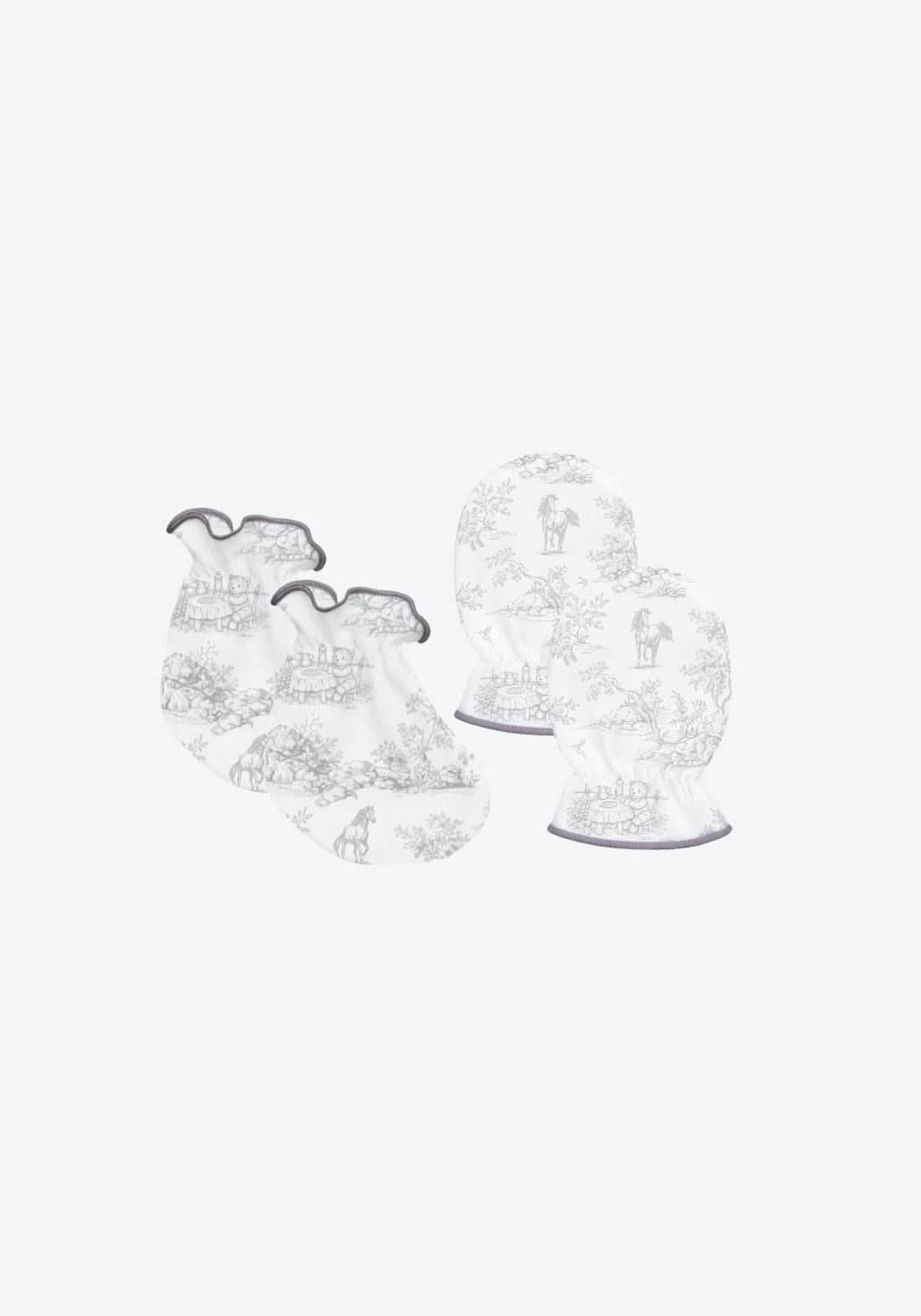 TENCEL™ Mittens Booties in Meadow Tales