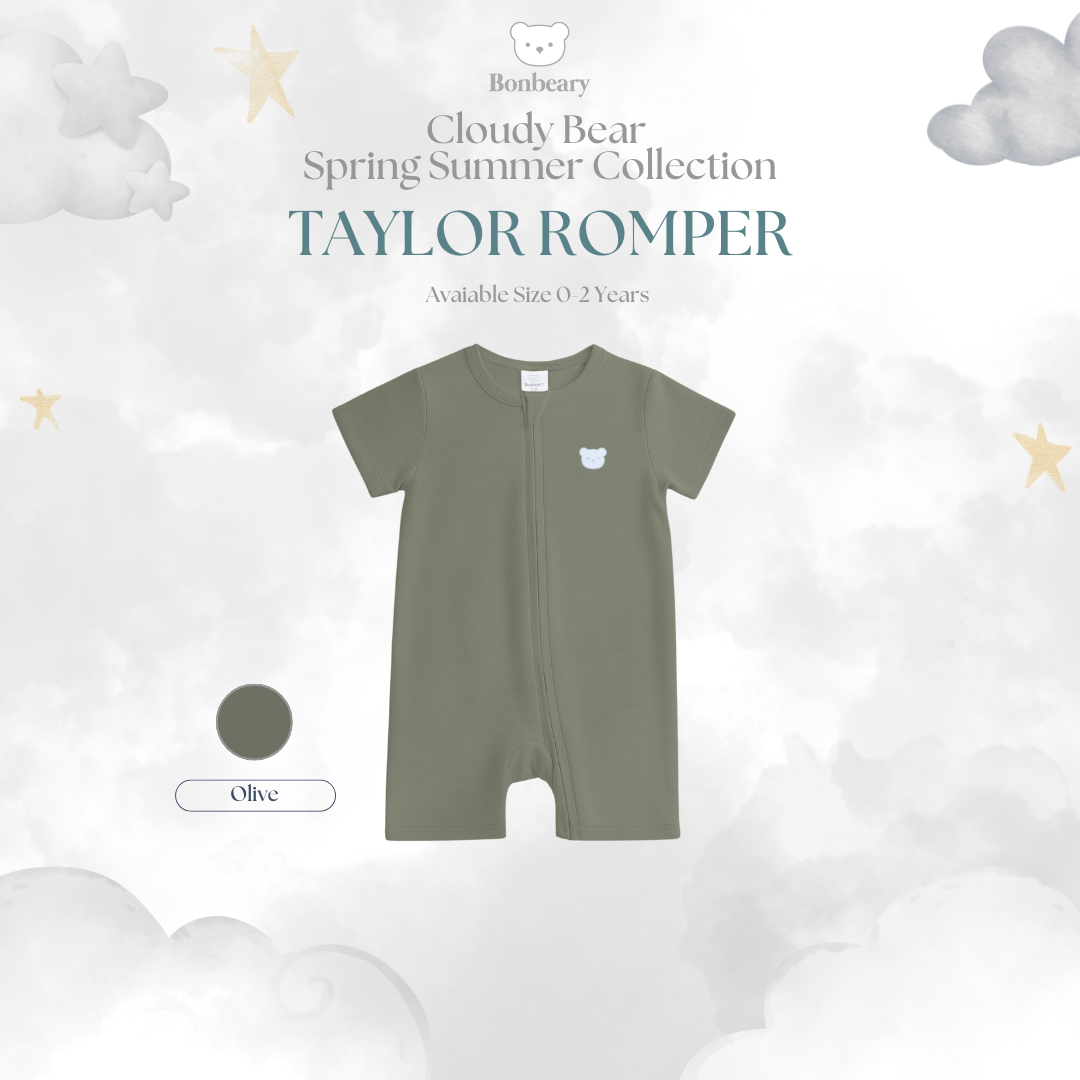 BONBEARY Taylor Bamboo Cotton Romper 0-2yrs (Jumper Romper/ Jumpsuit Kids & Baby Playsuit/)