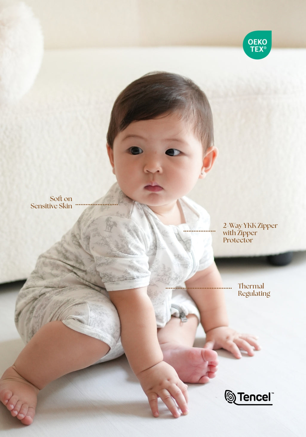 TENCEL™ Romper in Meadow Tales