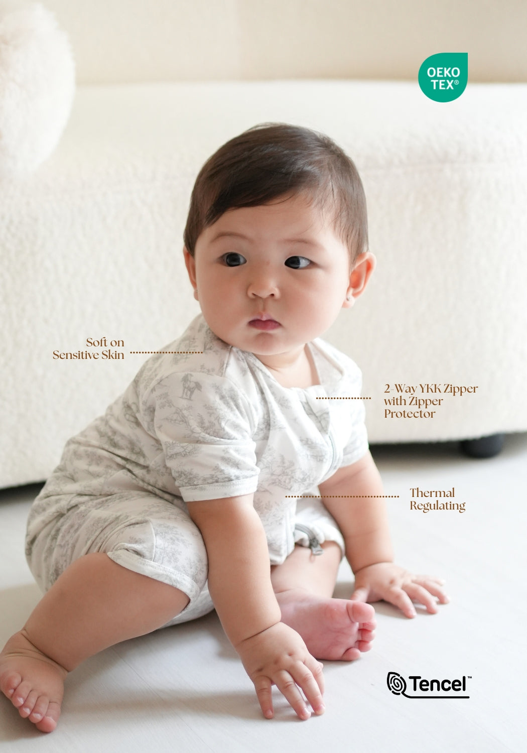 TENCEL™ Romper in Meadow Tales