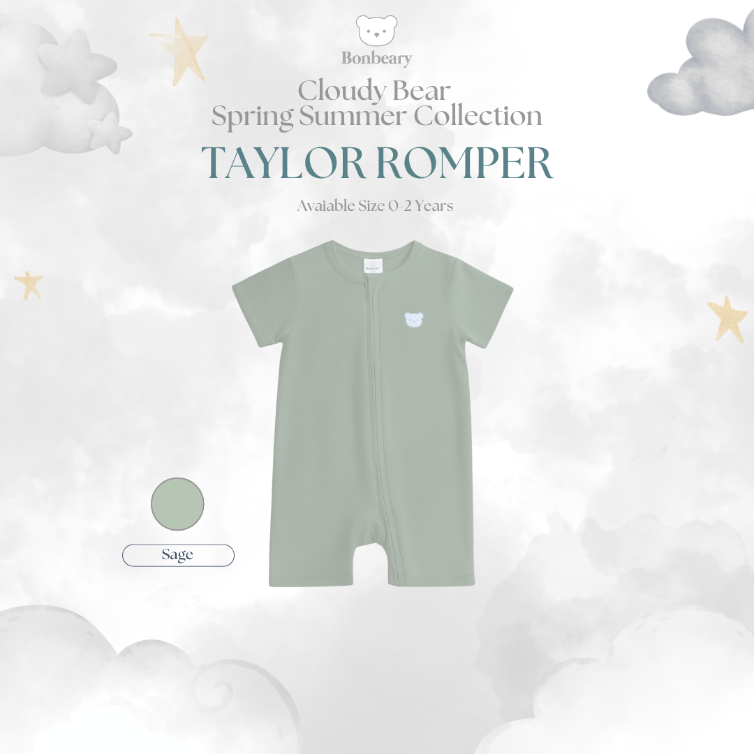 BONBEARY Taylor Bamboo Cotton Romper 0-2yrs (Jumper Romper/ Jumpsuit Kids & Baby Playsuit/)