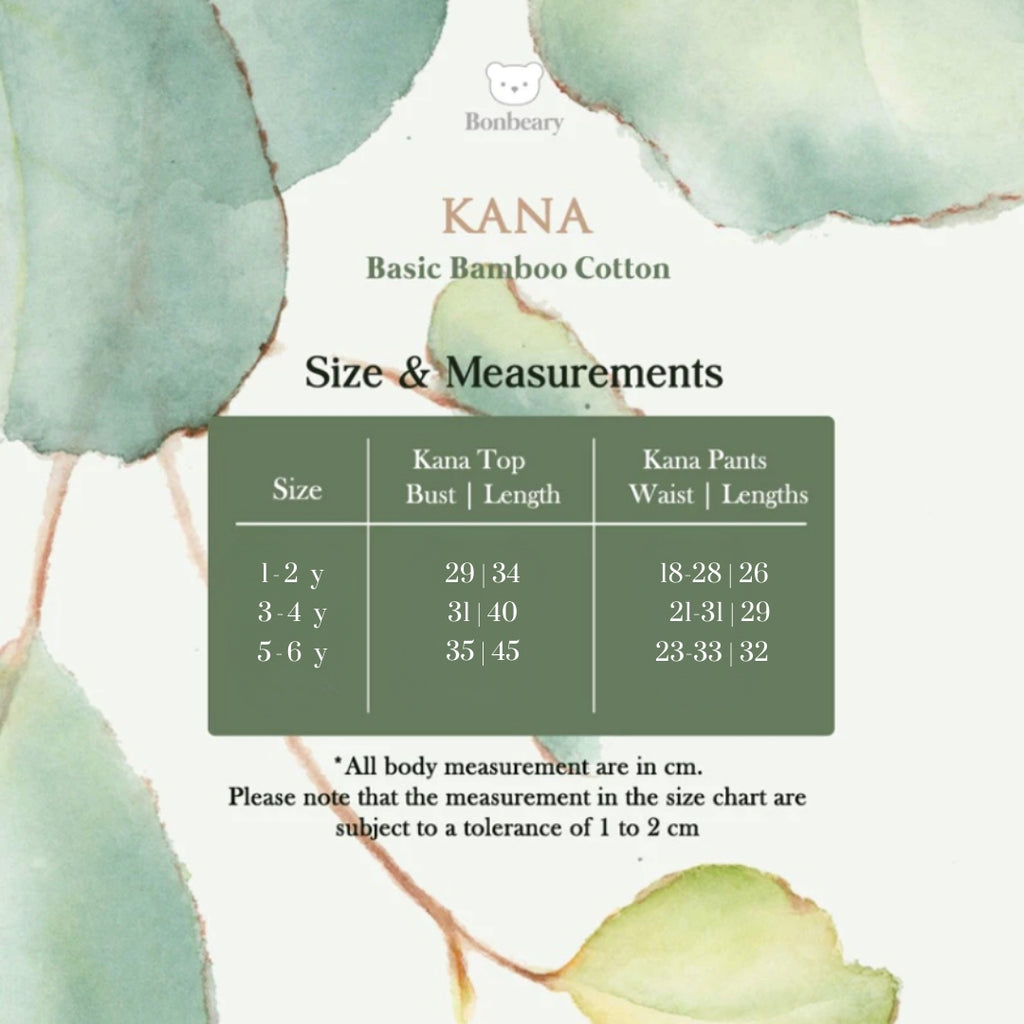 BONBEARY Kana Basic Bamboo Cotton Set 1-6yrs (Children's Clothing Children's Clothing Set/ Children's Clothing Set)