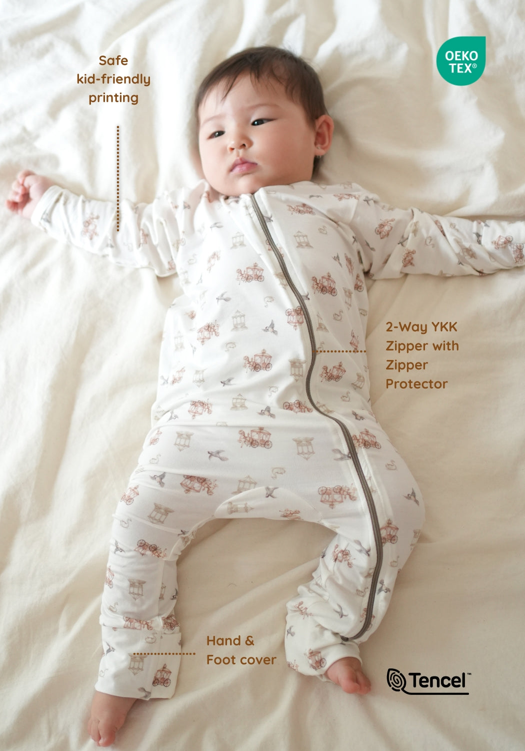 TENCEL™ Sleepsuit in Château Enchanté