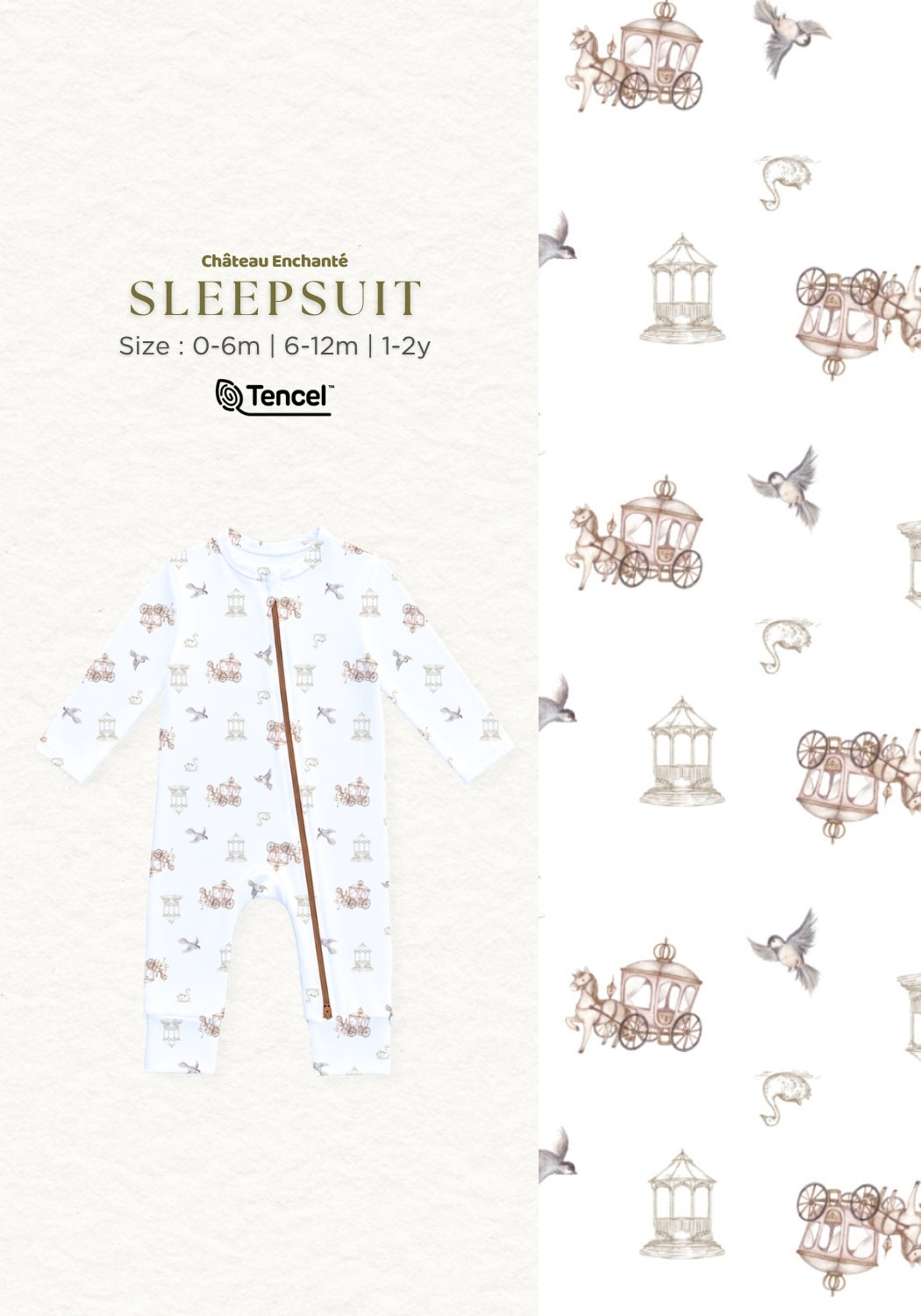 TENCEL™ Sleepsuit in Château Enchanté