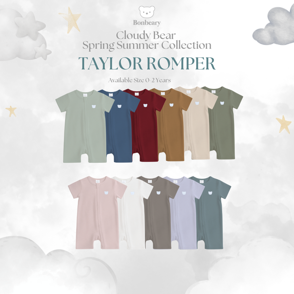 BONBEARY Taylor Bamboo Cotton Romper 0-2yrs (Jumper Romper/ Jumpsuit Kids & Baby Playsuit/)