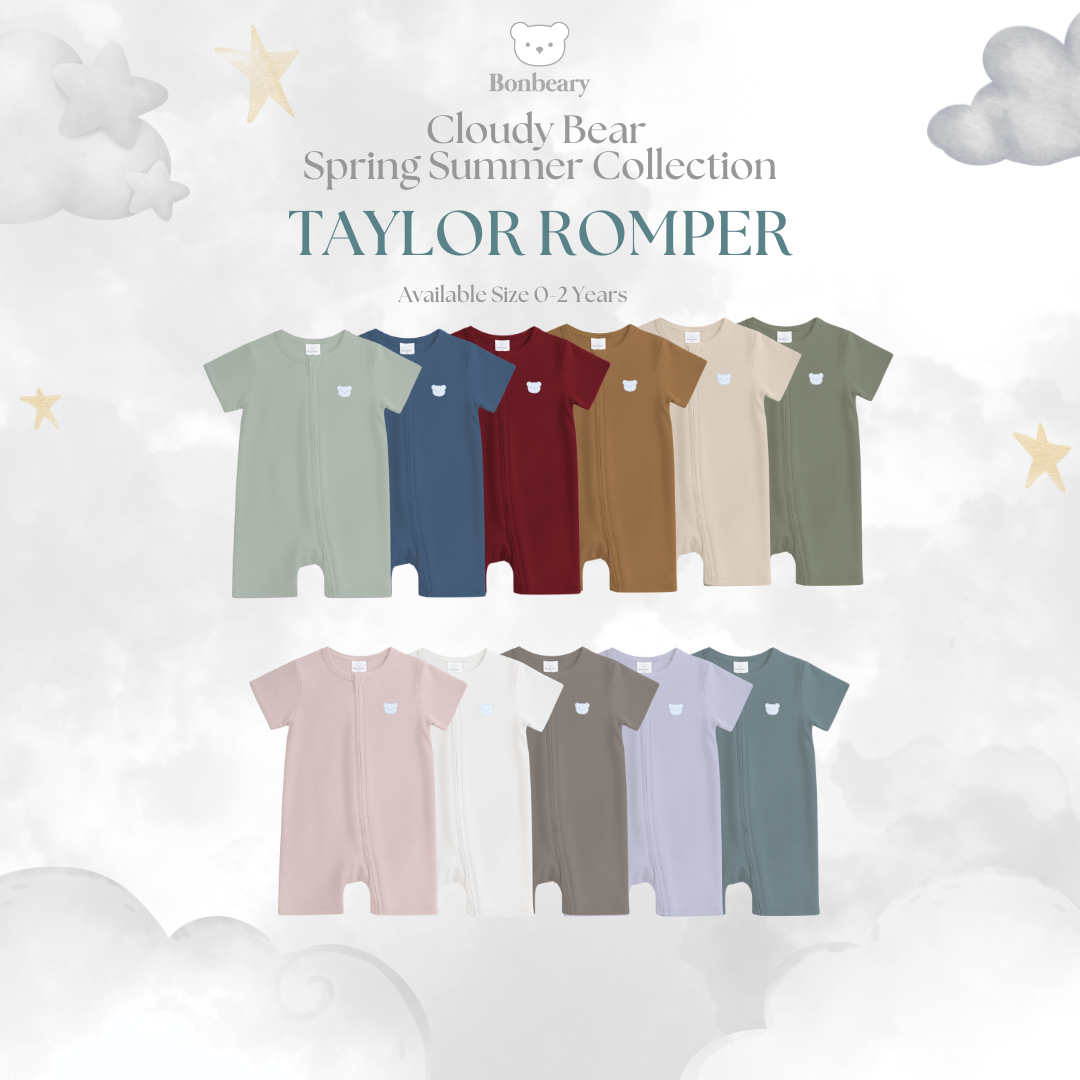 BONBEARY Taylor Bamboo Cotton Romper 0-2yrs (Jumper Romper/ Jumpsuit Kids & Baby Playsuit/)