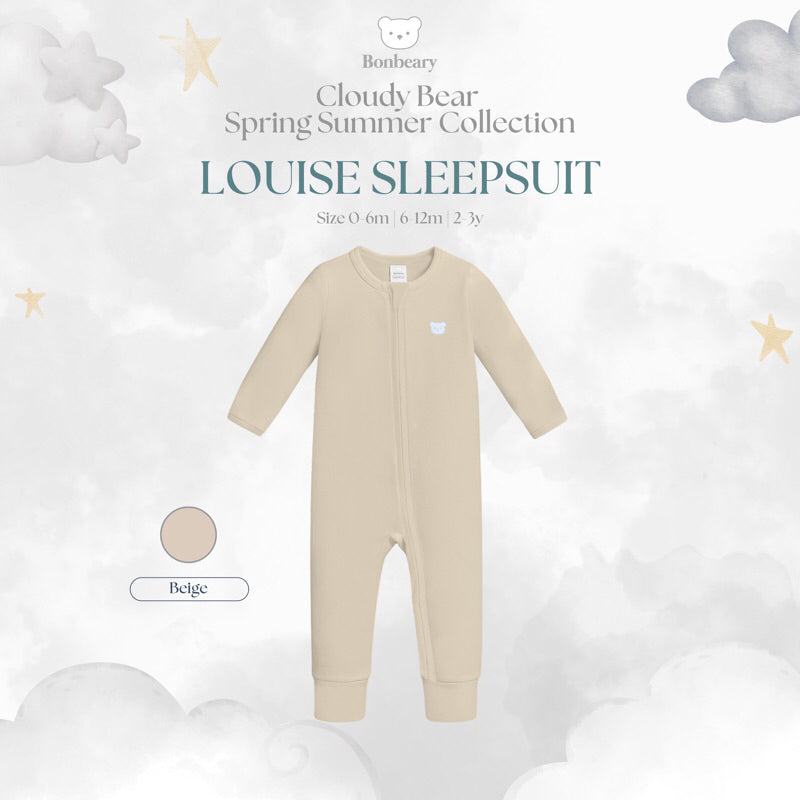 BONBEARY  Baby Sleepsuit Bamboo Cotton Louise (0–2Y) / Jumpsuit Baju Tidur Bayi Newborn Premium