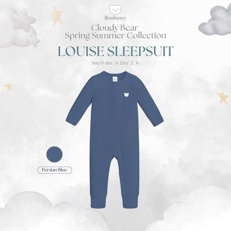 BONBEARY  Baby Sleepsuit Bamboo Cotton Louise (0–2Y) / Jumpsuit Baju Tidur Bayi Newborn Premium