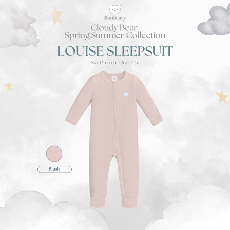 BONBEARY  Baby Sleepsuit Bamboo Cotton Louise (0–2Y) / Jumpsuit Baju Tidur Bayi Newborn Premium