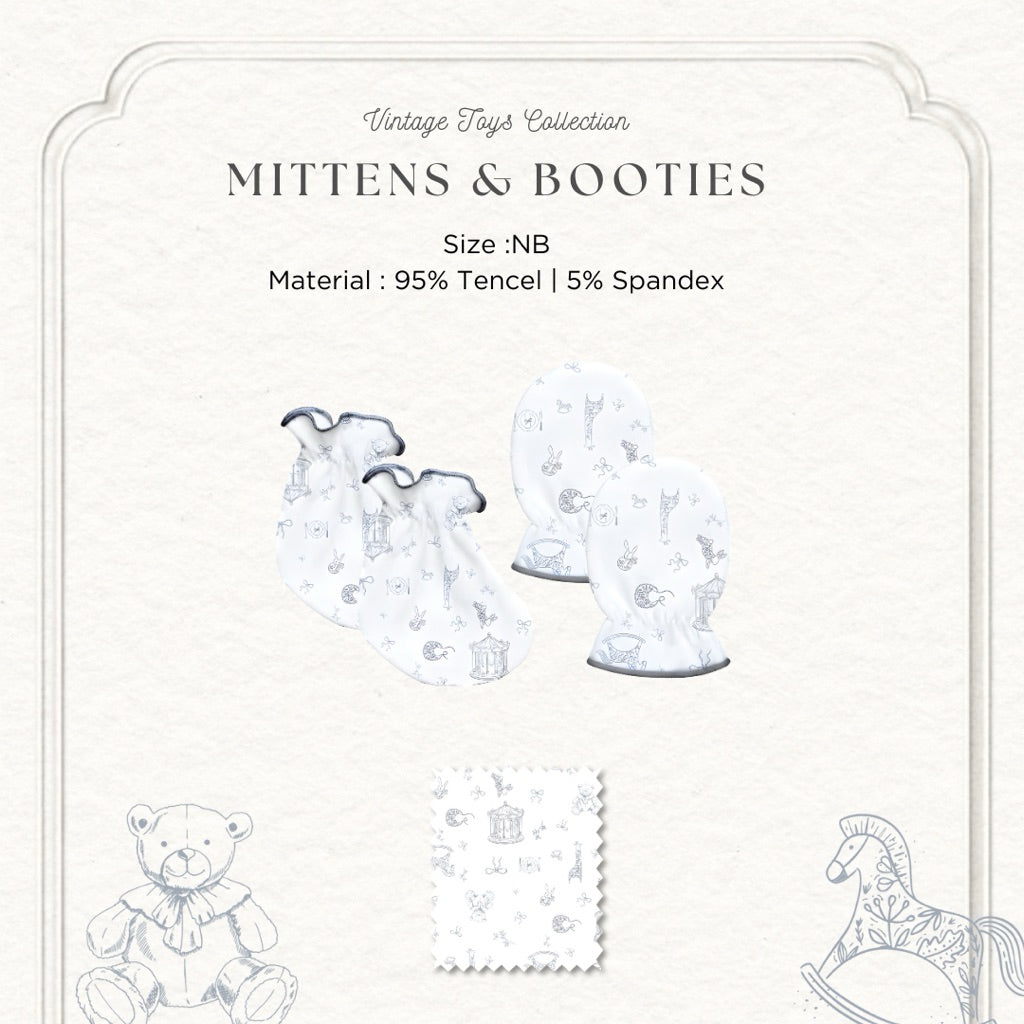 TENCEL™ Mittens Booties in Vintage Toys