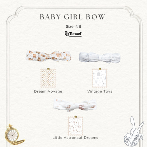 Bonbeary - Girl Bow TENCEL™ - Bando Pita Headband Bayi Newborn