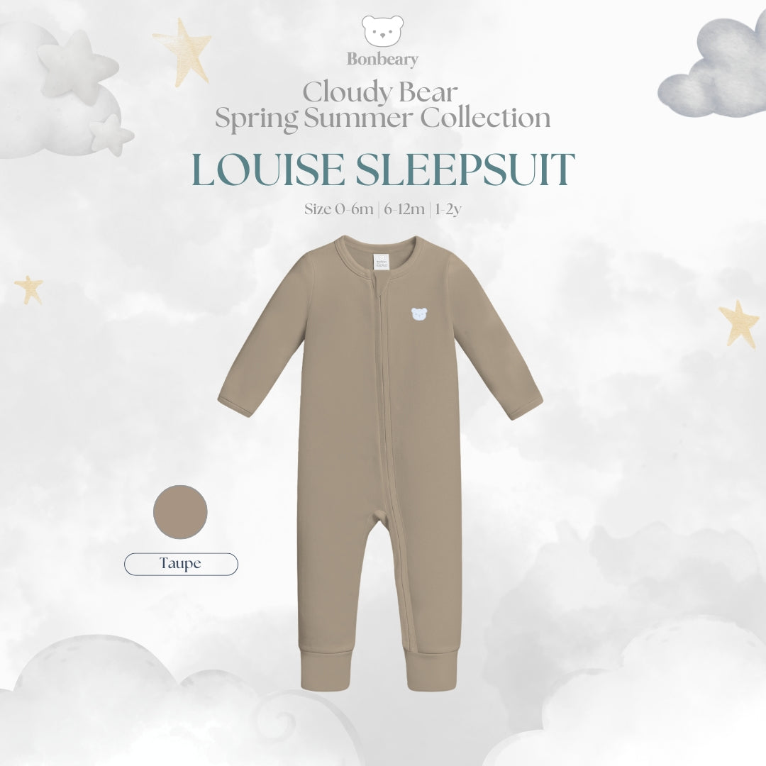 BONBEARY  Baby Sleepsuit Bamboo Cotton Louise (0–2Y) / Jumpsuit Baju Tidur Bayi Newborn Premium