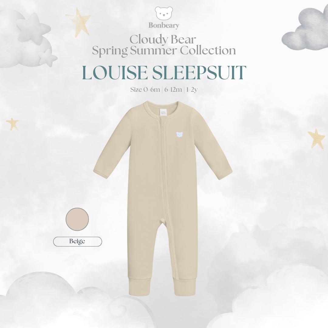 BONBEARY  Baby Sleepsuit Bamboo Cotton Louise (0–2Y) / Jumpsuit Baju Tidur Bayi Newborn Premium